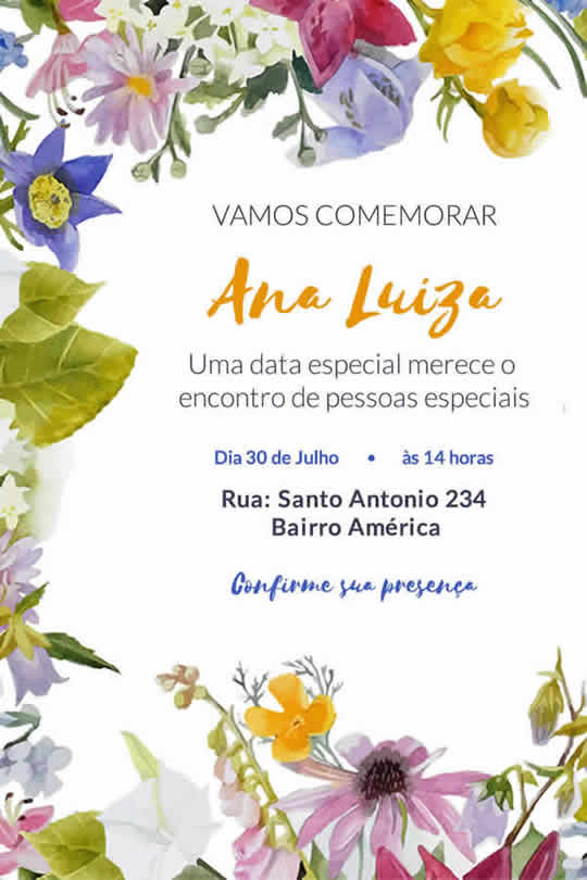 Convite Virtual Aniversário