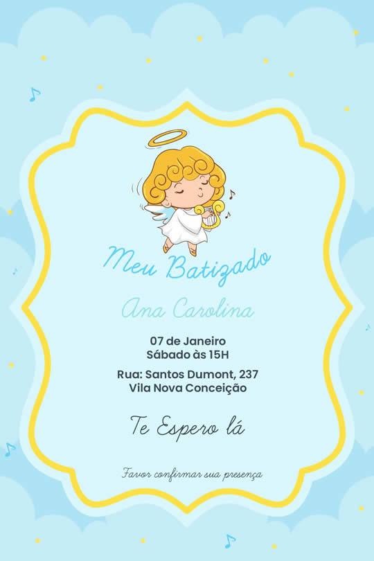 Convite Virtual Batizado
