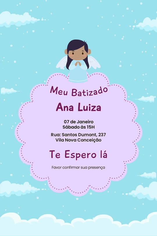 Convite Virtual Batizado