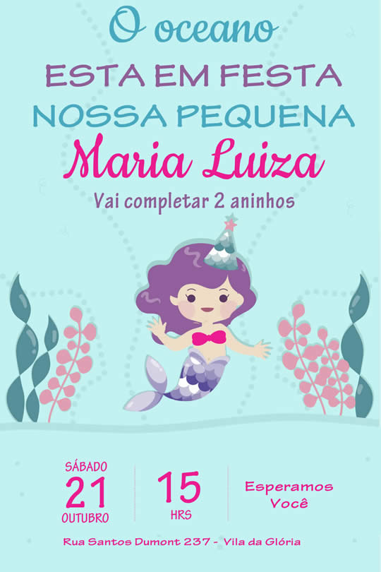 Convite Virtual Sereia