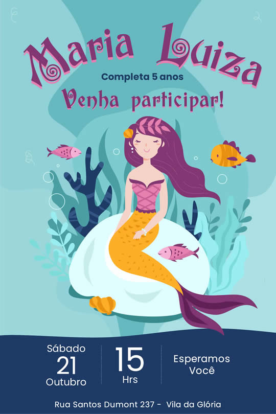 Convite Virtual Sereia