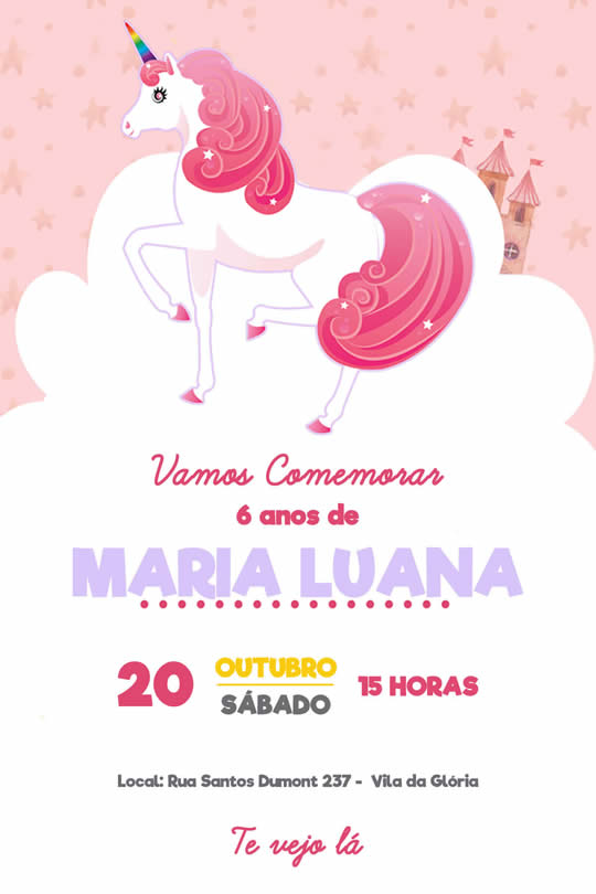 Convite Virtual Infantil Whats