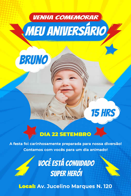 Convite Virtual Whats Aniversário