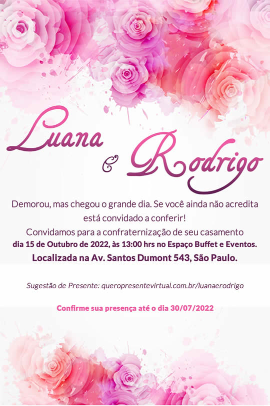 Convite Virtual Whats Casamento