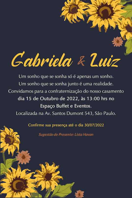 Convite Virtual Whats Casamento