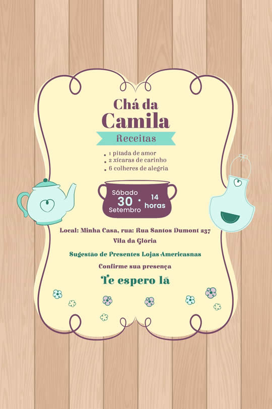 Convite Virtual Chá de Panela